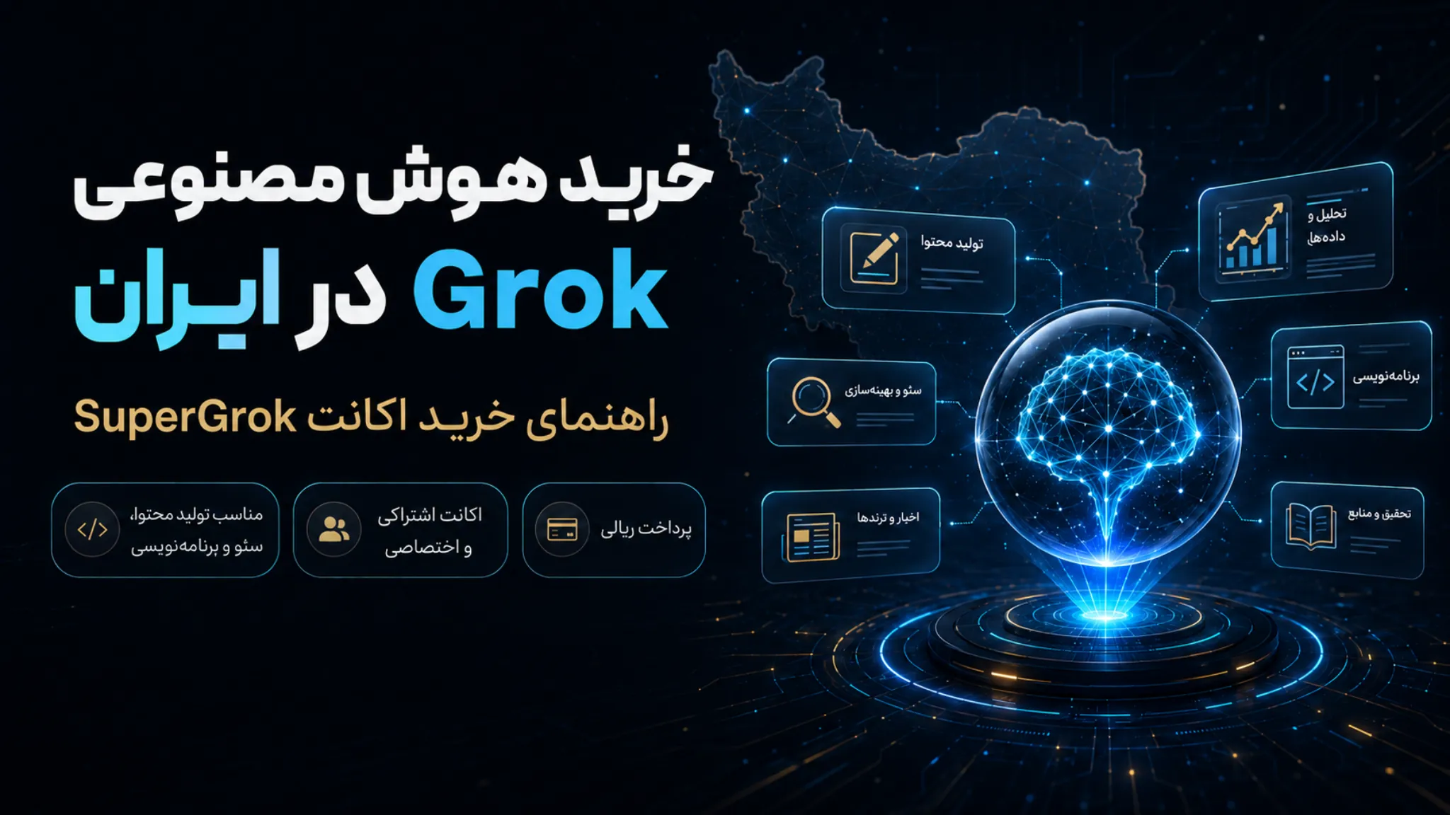 خرید هوش مصنوعی Grok در ایران؛ قیمت اکانت Grok، پلن‌ها و راهنمای انتخاب