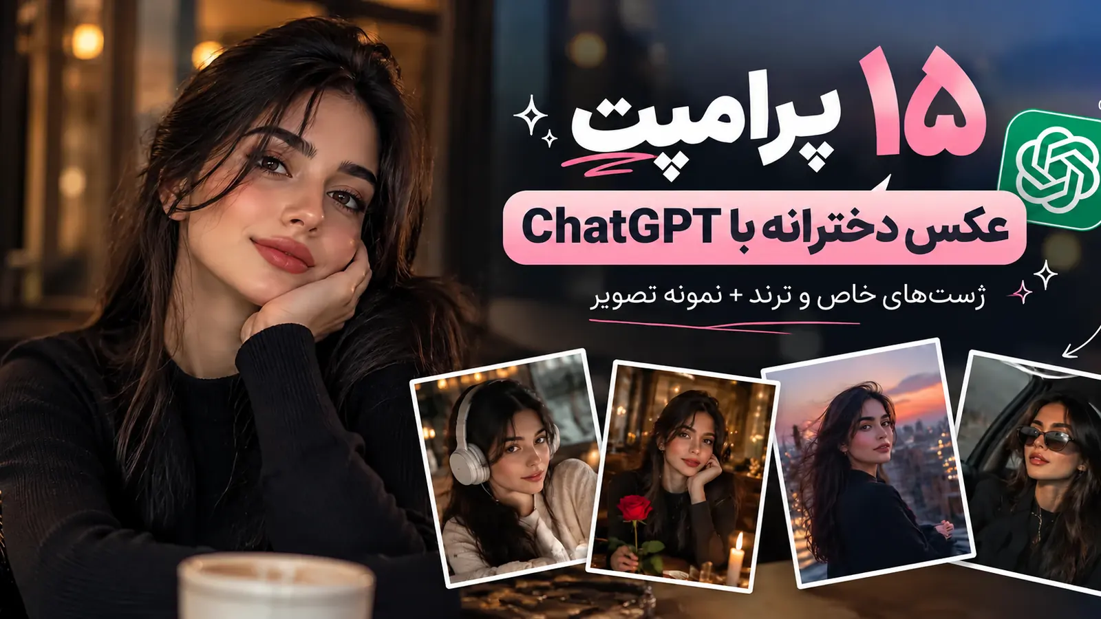 ۱۵ پرامپت عکس دخترانه با ChatGPT؛ ژست‌های خاص و ترند + نمونه تصویر