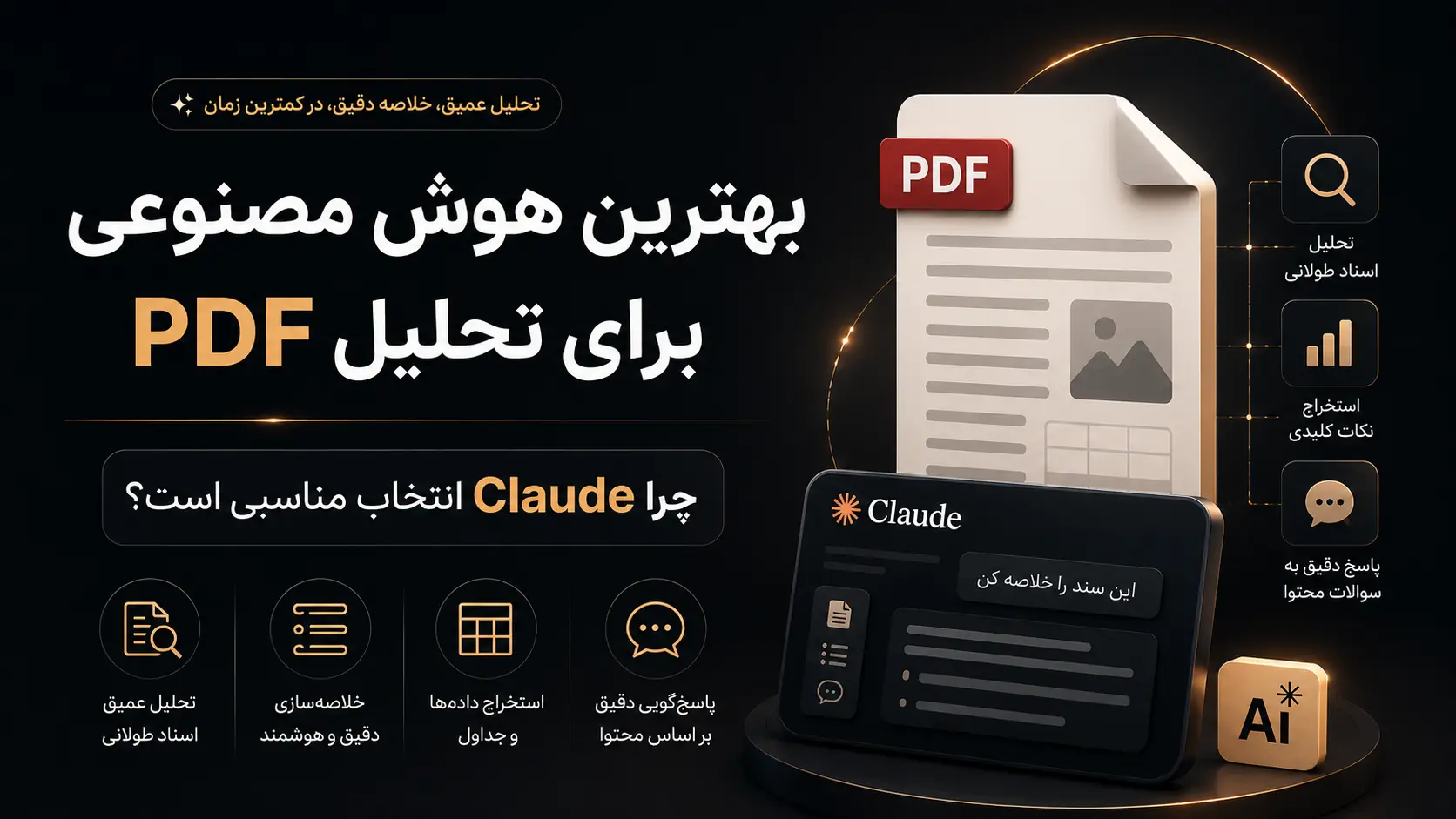 بهترین هوش مصنوعی برای تحلیل PDF با Claude