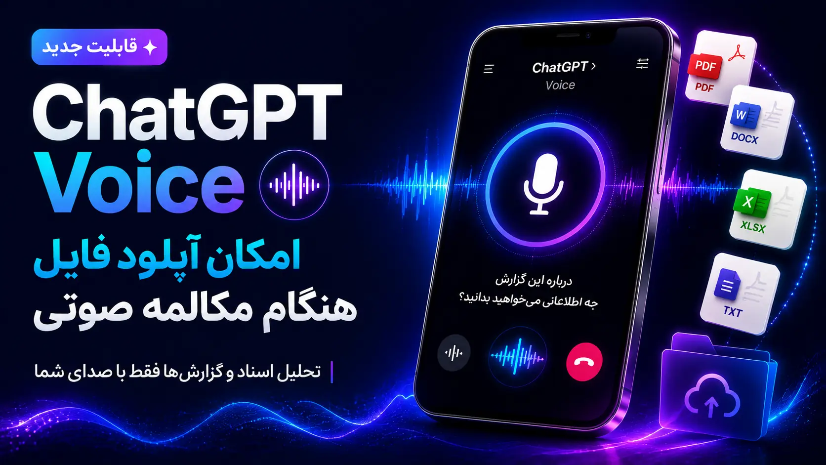 قابلیت جدید ChatGPT Voice برای آپلود فایل هنگام مکالمه صوتی