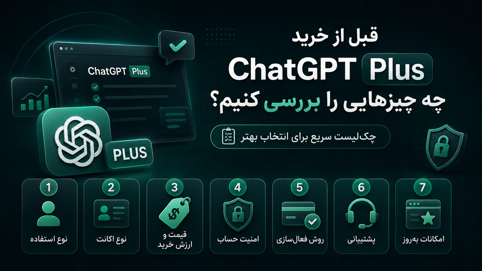 چک لیست نکات مهم قبل از خرید ChatGPT Plus در ایران