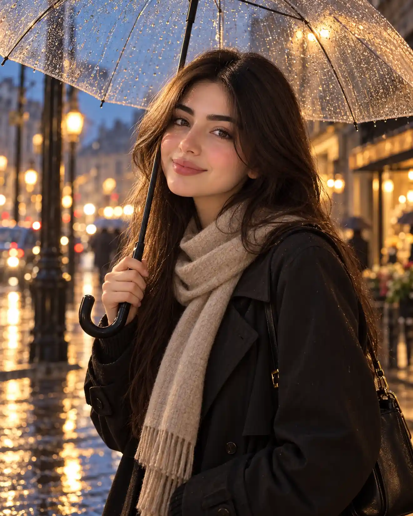 پرتره دخترانه سینمایی زیر باران با ChatGPT